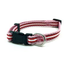 Nobleza nylonový obojok s reflexným prešitím 1 x 15 - 30 cm červený